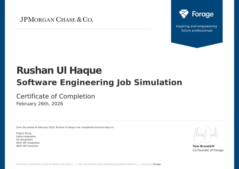 Software Engineering Job Simulation document