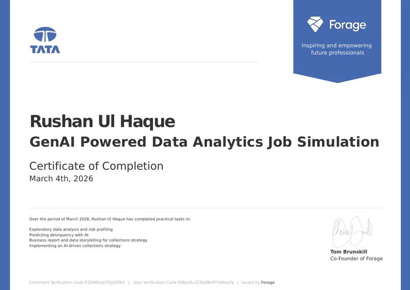 GenAI Data Analytics Job Simulation document